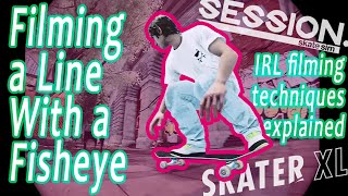 How to Film a Line with a Fisheye | Real Life Skate Filming Tech applied to skate sim games screenshot 2