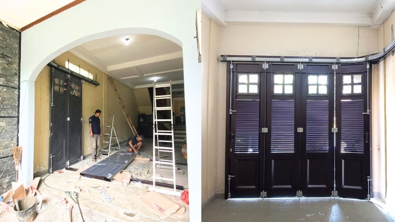 PEMASANGAN REL PINTU SLIDING TIKUNG