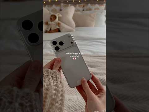 فتح علبة آيفون 17 برو ماكس فضي اللون سعة 256 جيجابايت بتقنية  صوت آبل م رض