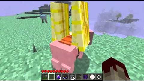 Minecraft Aether Mod How to Tame a FLYING PIG & Fly it, Tutorial!
