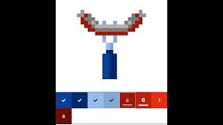 Pixel Art App - Colouring in a fork and sausage