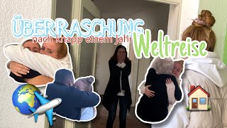 ICH ÜBERRASCHE MEINE FAMILIE NACH KNAPP EINEM JAHR WELTREISE ✈ | gringerliner