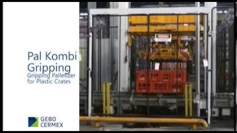 Gripping palletizer for plastic crates: Pal Kombi Griping