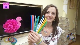 DIY Что можно сделать из пластиковых трубочек сережки браслеты кулон DIY Что можно сделать из пластиковых трубочек сережки браслеты кулон