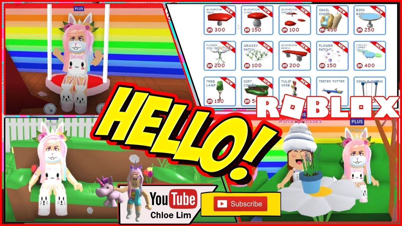 Roblox Meepcity Gameplay New Updates Playground Furniture - chloe tuber roblox moving day gameplay story both good and bad