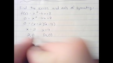 Find Zeros and Axis of Symmetry of a Quadratic