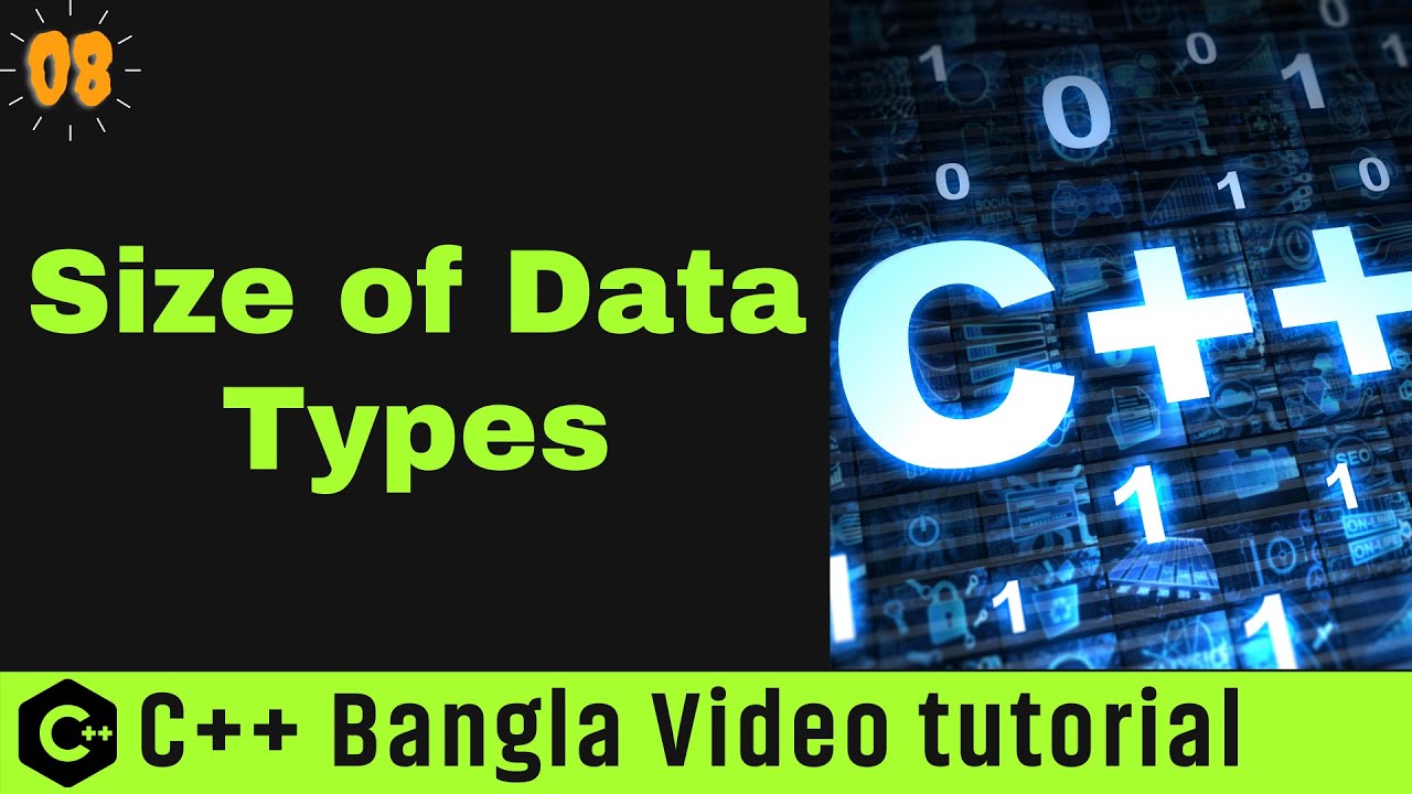 #8 : Size of Data Types [ C++ Data Types Part - 01 ] #codewithredoy ...