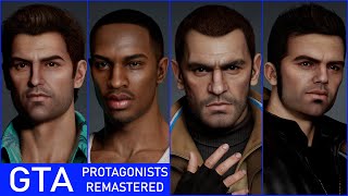 GTA Claude, Tommy Vercetti, Carl Johnson and Niko Bellic Remastered (Real Time) - Next Gen Graphics Resimi