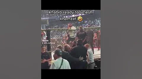 khabib ready to smesh khamzat 🤣 #khabibnurmagomedov #khamzatchimaev #ufc