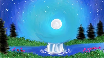 "How to Draw a Beautiful Waterfall in Tux Paint 💧 | Easy Drawing Tutorial" #tuxpaint #tux