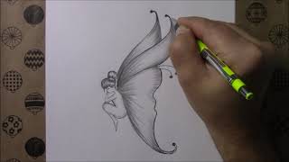 Adım Adım Kolay Peri Kız Çizimi - Easy Fairy Girl Drawing Step By Step