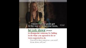 Let Down - Meaning, Pronunciation, Usage | Learn English with TV Shows & Movies