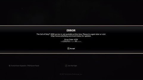 How to bypass the CoD WWII Error code 4220.