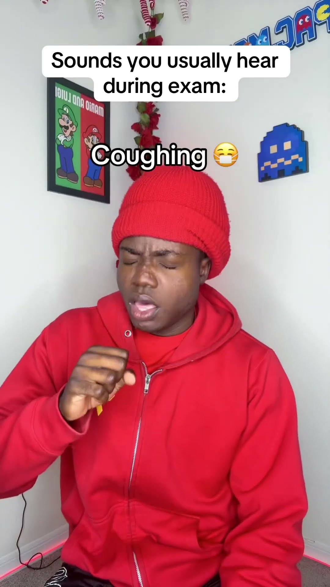 Sound you usually hear during exam ?