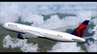 [FS2004] Delta 767-400ER Foggy Departure from John F. Kennedy Intl