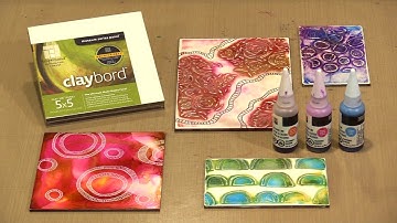Alcohol Ink + Claybord +Modeling Paste = Amazing! by Joggles.com