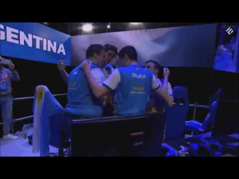 Argentina Winning moment over Sweden at TWC