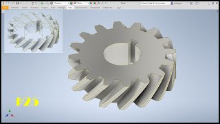 Tutorial Autodesk Inventor Engrane Helicoidal Ejercicio 25 Helical Gear CAD