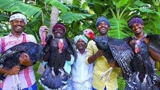 Turkey Fry | Indian Style Turkey Recipe Cooking In Village | Traditional Vaan Kozhi Varuval Recipe