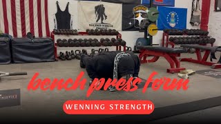 Bench Press technique work