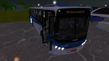 Proton bus simulator urbano com MOD map Acaracuzinho city linha 01 com Caio apache vip II a noite