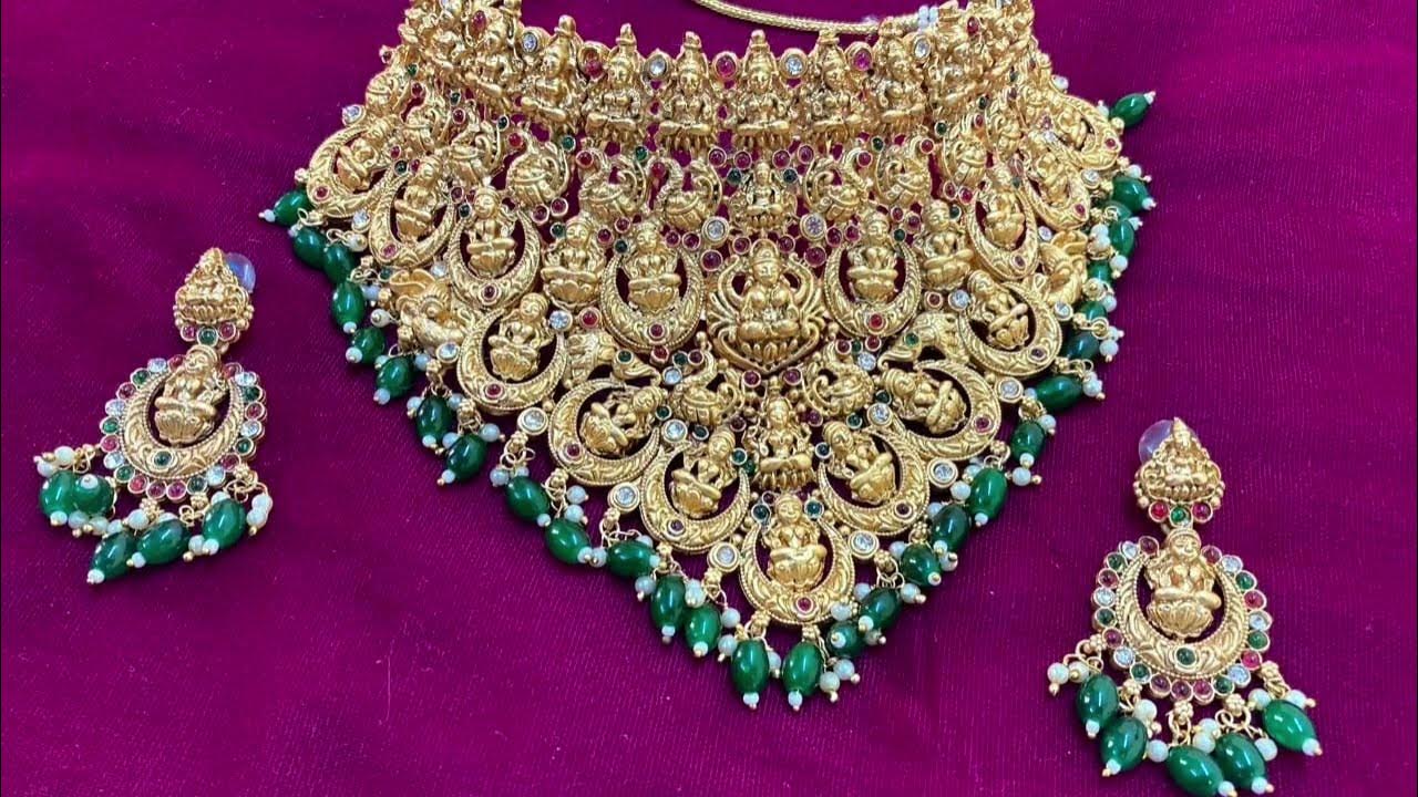 Semi bridal set from srivari 1 gram gold covering shop YouTube