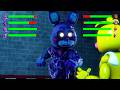 Fnaf vs toxic fighting animations with healthbars compilation