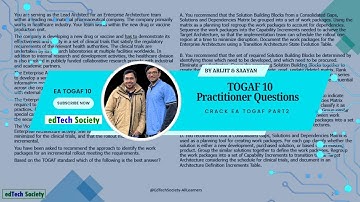 Pass TOGAF10 in 4 weeks - Crack EA TOGAF Part 2 || Practitioner Question-Architecture Vision Phase A