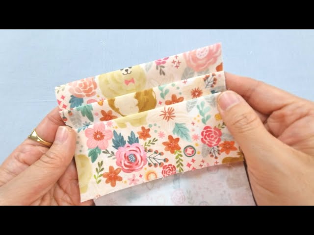 You can make a card wallet easily and simply with one piece of fabric. - YouTube You can make a card wallet easily and simply with one piece of fabric. - YouTube
