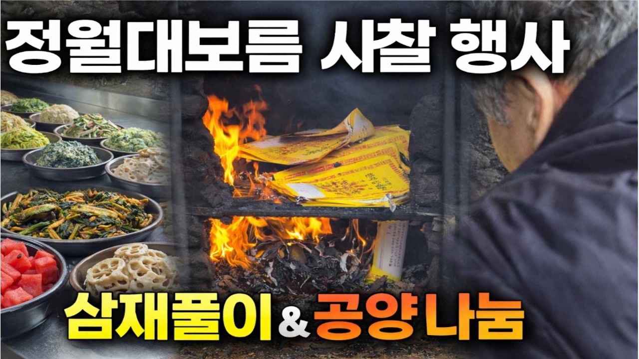 통영 사계사 정월대보름 행사, 삼재풀이와 공양나눔