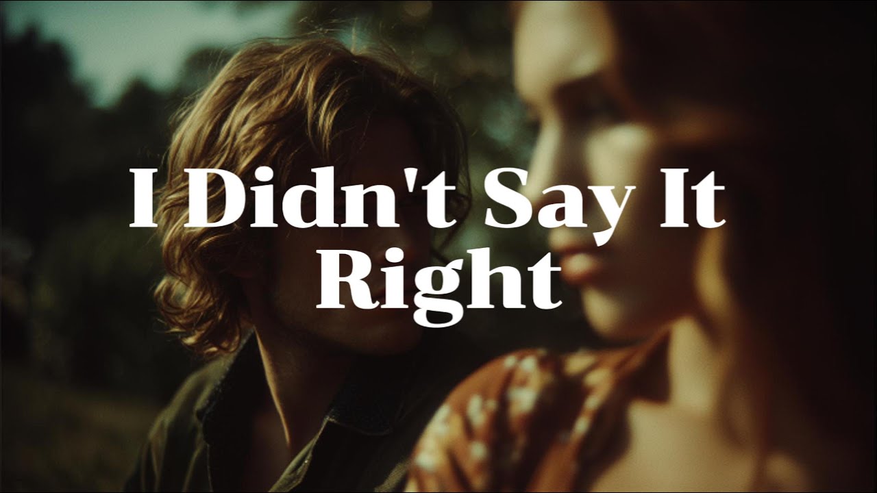 I Didn't Say It Right - Original 80s Style Rock Ballad | Emotional Love Song