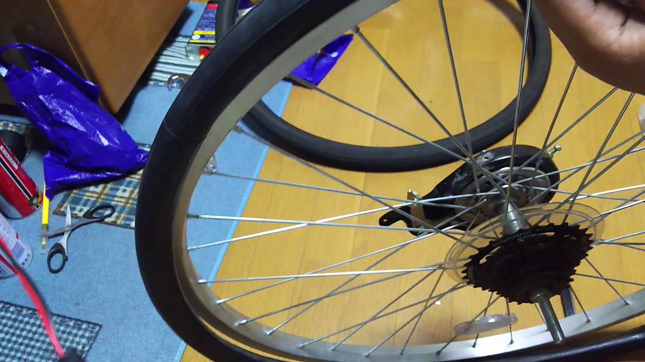 自転車 タイヤ 修理