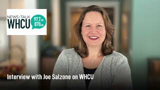 Joe Salzone of WHCU interviews Leslie Danks Burke on May 13, 2022