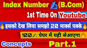 Index Numbers 1 || Business statistics Important Question || Business statistics question paper in