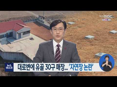 . &amp;#39;<strong>자연장</strong> 논란&amp;#39;-R (201229화/뉴스데스크)