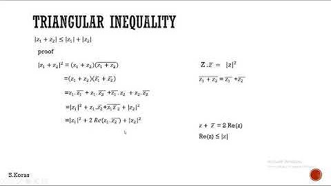 complex numbers  triangular inequalities