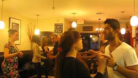 Zouk dance lessons Video#3 at Fleur Tea House.