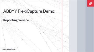ABBYY FlexiCapture Demo: Reporting Service