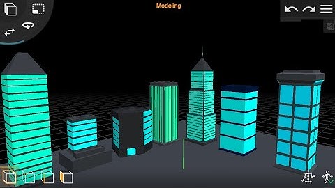 Modeling low poly night buildings | prisma 3d modeling | prisma 3d tutorial