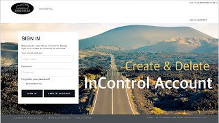 Land Rover InControl Account - Create & Delete