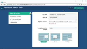 Email Subscription Form Builder in Sendpulse