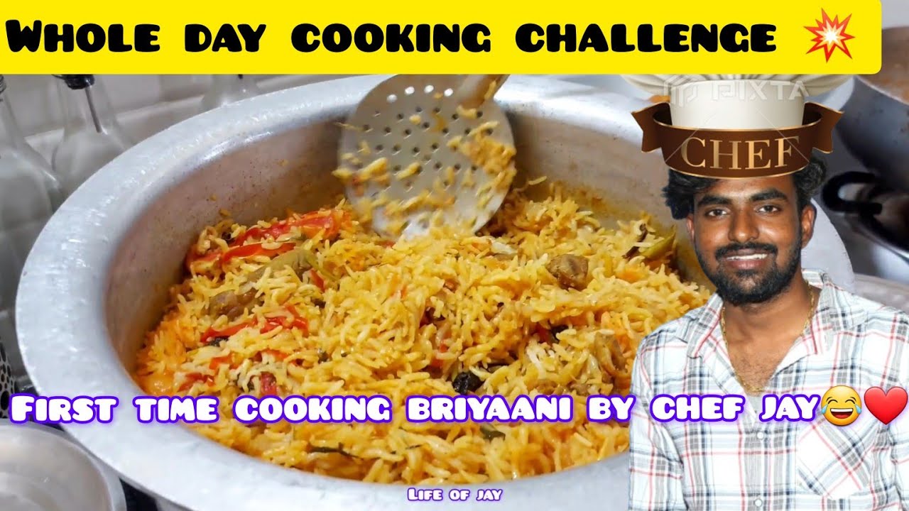 WHOLE DAY COOKING CHALLENGE 💥⚡ ✅ Mother's day❤ spl .. Briyaani  by chef JAY💥⚡ #lifeofjay #subscribe