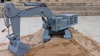 Испытайте мой самодельный радиоуправляемый экскаватор из ПВХ - Cat 390F в масштабе 1/14