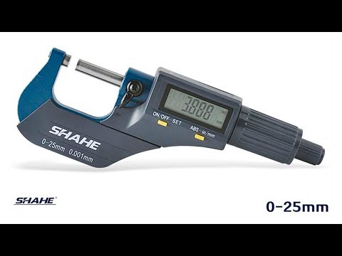 Цифровой микрометр Shahe 0-25 мм - проверка точности