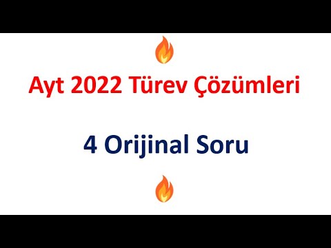 Ayt 2022 Türev Çözümleri | 4 Orjinal Soru #türev