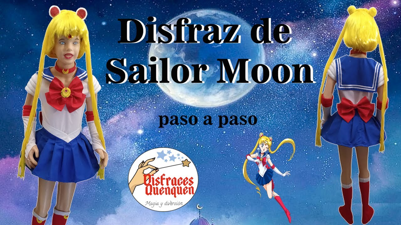 agricultores Consumir plato DIY. Disfraz de Sailor Moon 🌙 Como hacer disfraz de Sailor Moon para niña  paso a paso. - YouTube