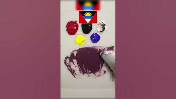 Satisfying Paint Mixing Unexpected color recipes What color do mixed flags make?  #asmrsounds #art