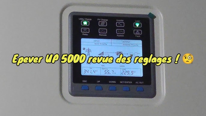 Onduleur hybride 5000VA 48V - MPPT 100A - UP5000-M10342 - EPEVER