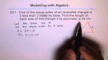 Find Length of Isosceles Triangle Q11