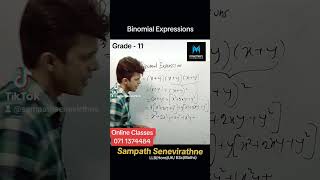 Grade 11 Maths -Binomial Expressions.